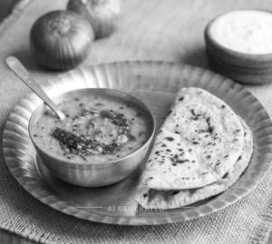 Dal tadka + Plan roti (2 pieces)
