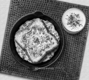 Bread Omelette + Spiced Buttermilk