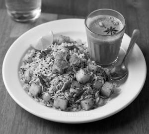 Batata Poha + Masala Tea
