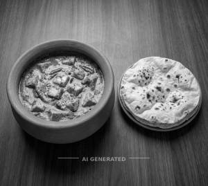 Paneer Handi + Plain Roti (1 Piece)