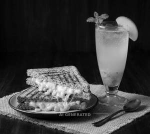 Cheese Corn Sandwich + Orange Lady