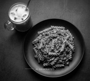 Red Sauce Pasta + Cold Coffee