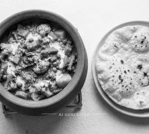 Veg handi + Plain roti (1 piece)