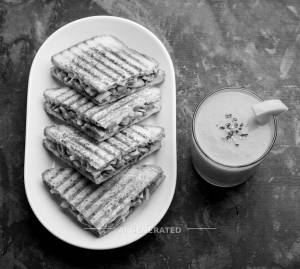 Veg Grilled Sandwich + Spicy Mango