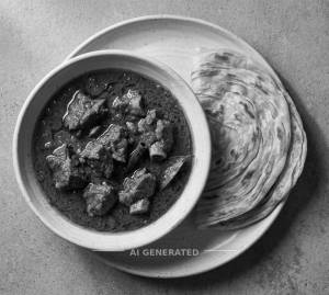 Mutton Gravy [ es + Lachha Paratha (2 pieces)