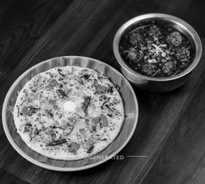 Gravy Manchurian + Butter Uttapam (1 piece)