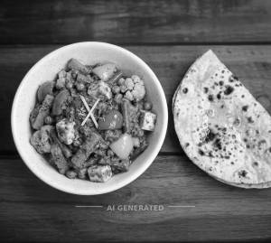 Mix Veg + Tawa Roti (1 piece)