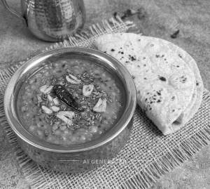 Dal Fry + Plain Roti (2 Pieces)                             