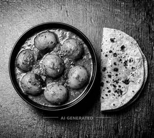 Aloo Dum + Roti (2 Pieces)