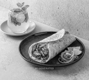 Paneer tikka wrap + Lime mint mojito