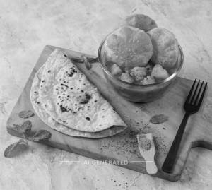 Luchi Wd Aloo Dum + Roti [2 Pieces]        