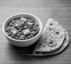 Paneer Sabji Half + Tawa Roti (2 Pieces)