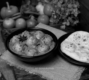 Dum Aloo + Plain Naan (1 piece)