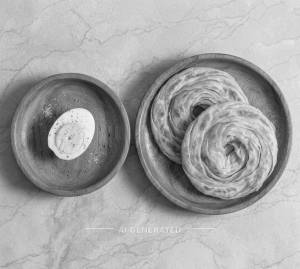 Boiled Egg + Ring Paratha (2 Pieces)