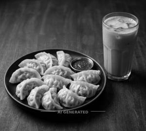Chicken Steam momo + Cold Coffee