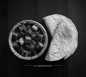 Chilli Paneer Gravy + Plain roti (2 pieces)