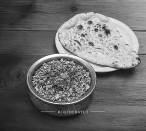 Paneer Keema + Plain Naan (1 piece)