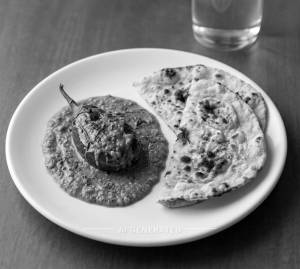 Baingan Plate + Tandoori Roti (2 Pieces)