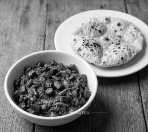 Bhindi Masala + Tawa Roti (1 piece)
