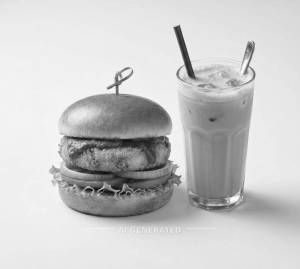 Aloo Tikki Burger + Cold Coffee