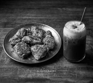 Chicken Pan Fried + Cold coffee