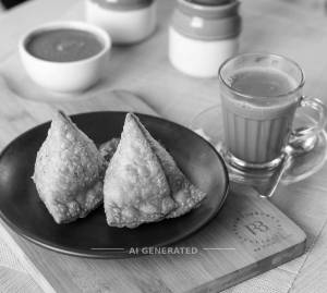 Chana Samosa [2 Pcs] + Tea
