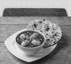 Egg Curry + Tawa Butter Roti (2 pieces)