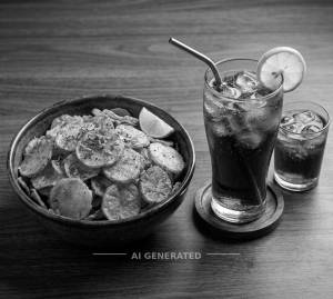 Aloo Bhaja + Soft Drinks (Big / Small)