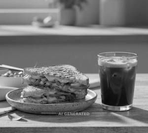 Veg Grilled Sandwich + Cold Coffee
