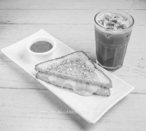 Cheese Sandwich + Cold Coffee