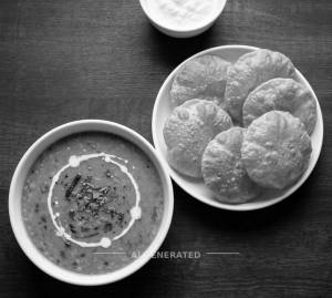 Plain Dal + 6 Poori