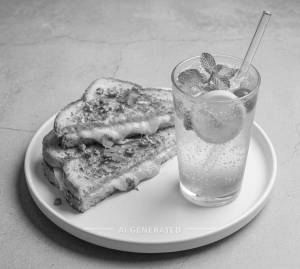 Cheese Sandwich + Mocktail Soda