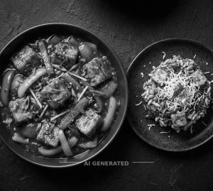 Chilli Paneer Ginger Gravy + Paneer Cheese Singapuri Bhel (1 piece)