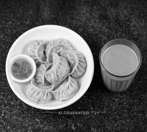 Paneer Steamed Momos + Classic Tea Cut