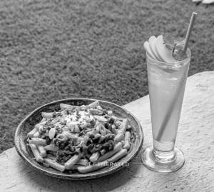 Barbeque Loaded Fries + Green Apple Mocktail