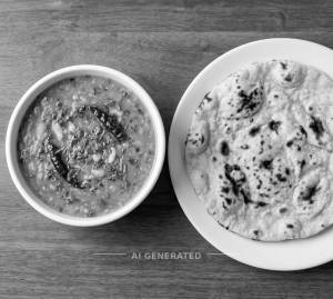 Dal Fry + Tandoori Roti Plain (1 piece)
