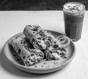 Veg. Cheese Roll + Cold Coffee   