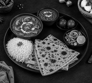 Mushroom Masala Thali Meal