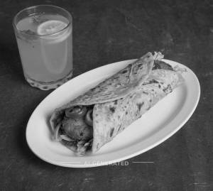 Aloo Tikki Wrap + Lemonade