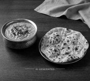 Dal Tadka + Tandoori Plain Roti (1 piece)