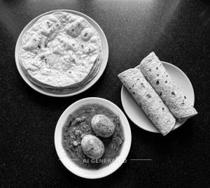 Ruti And Dim Curry + Roti (2 Pieces)