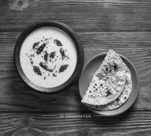 Kadhi [Half] + Tawa Roti (2 pieces)