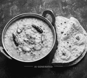 Dal Tadka + Plain Roti (2 Pieces)                  