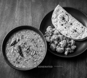 Dal fry + Roti sabji (1 piece)