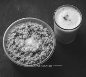 Butter Khichdi + Buttermilk