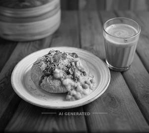 Kachori Ragda + Chai         
