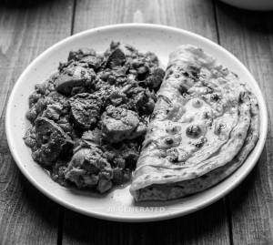 Tawa Pott Kaleji + Butter Roti (1 piece)