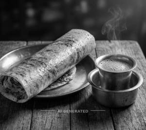 Rocket mysore dosa + Hot filter coffee