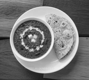 Dal Makhani + Plan Roti (2 Pieces)
