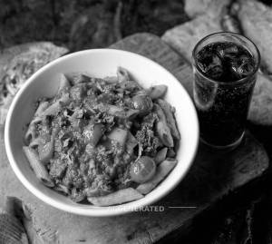 Red sauce pasta + Soft drink